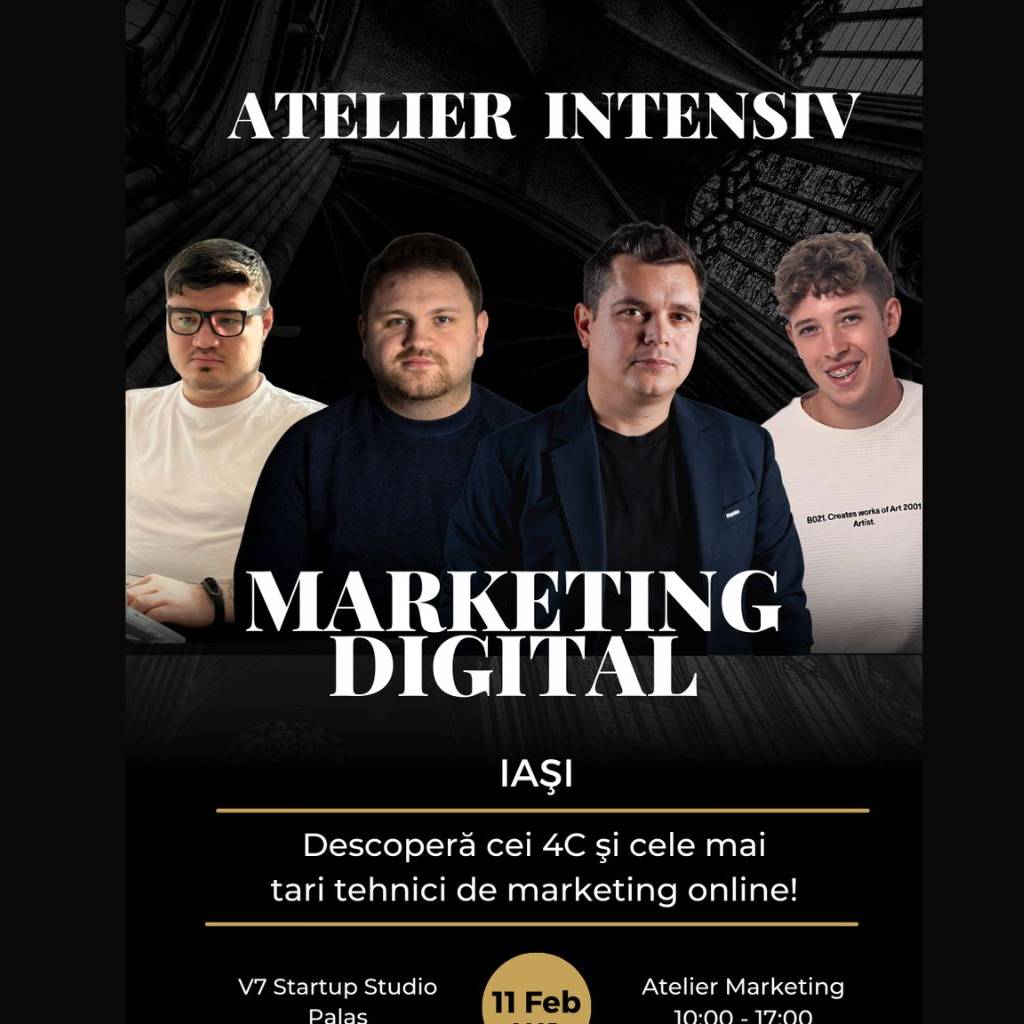 Atelier intensiv marketing (exploratoriu) la V7 Startup Studio